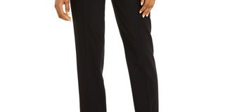 Calças femininas com cinto Bar III pretas tamanho 10