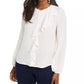 Blusa com babados feminina Thalia Sodi, tamanho natural, médio
