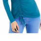 Thalia Sodi Top Feminino Cinch-Front com Strass Azul Tamanho Grande
