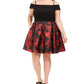 Vestido feminino moderno plus size Morgan &amp; Company, ombro de fora, preto, tamanho 16W