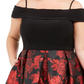 Vestido feminino moderno plus size Morgan &amp; Company, ombro de fora, preto, tamanho 16W