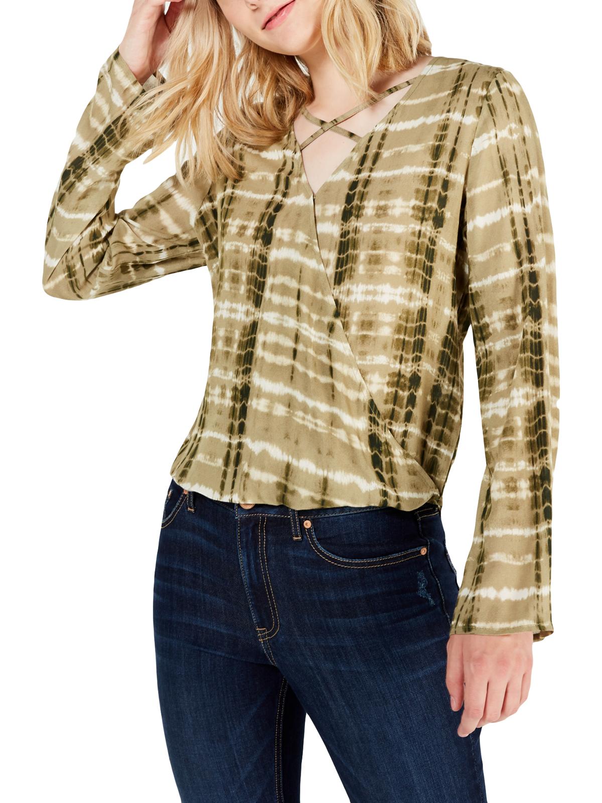 Blusa sobrepeliz tie-dye verde-escuro, tamanho médio, para calouros e juniores