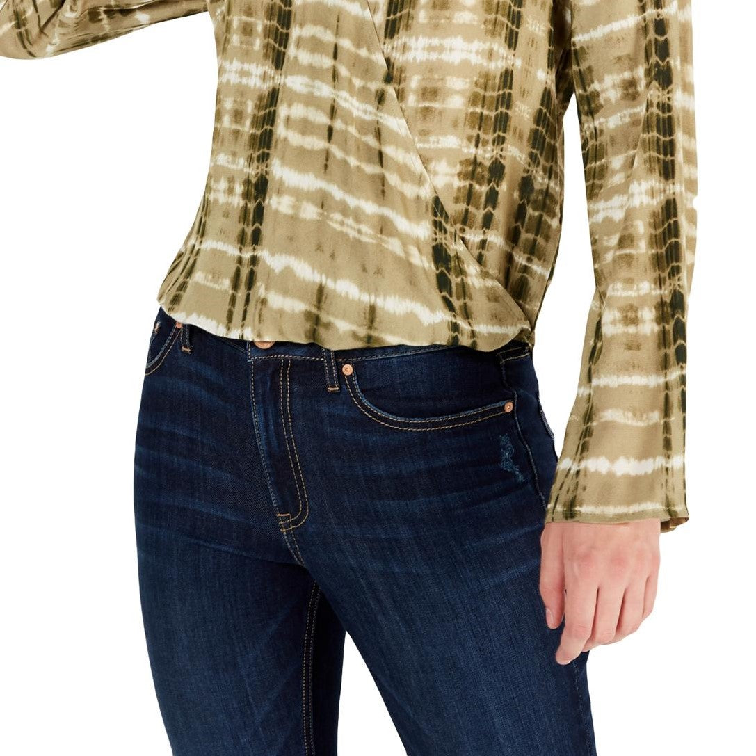 Blusa sobrepeliz tie-dye verde-escuro, tamanho médio, para calouros e juniores