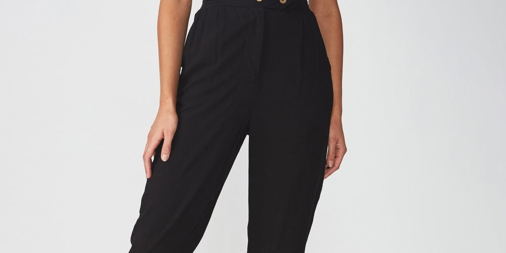 Calça Cônica Ava Feminina Cotton On Preta Tamanho 6