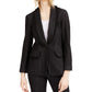 Nanette Lepore Go Getter Blazer Jeans com Babados Feminino Preto Tamanho X-S