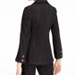 Nanette Lepore Go Getter Blazer Jeans com Babados Feminino Preto Tamanho X-S
