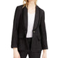 Nanette Lepore Go Getter Blazer Jeans com Babados Feminino Preto Tamanho X-S