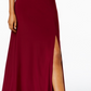 Vestido feminino Nightway Petite LaceTrim Illusion Halter Vinho Tamanho 8P