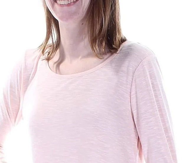 Top de chiffon com bainha feminino Style &amp; Co, rosa médio, tamanho grande