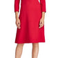 Vestido de coquetel Ralph Lauren feminino, decote em V, acima do joelho, tamanho 0 P, vermelho