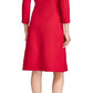 Vestido de coquetel Ralph Lauren feminino, decote em V, acima do joelho, tamanho 0 P, vermelho