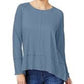 Estilo &amp; Co Feminino Algodão Cano Alto-Cinza Azul Escuro Tamanho P