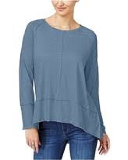 Estilo &amp; Co Feminino Algodão Cano Alto-Cinza Azul Escuro Tamanho P