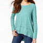 Estilo &amp; Co Feminino Algodão Cano Alto Cano Baixo Verde Tamanho P