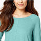 Estilo &amp; Co Feminino Algodão Cano Alto Cano Baixo Verde Tamanho P