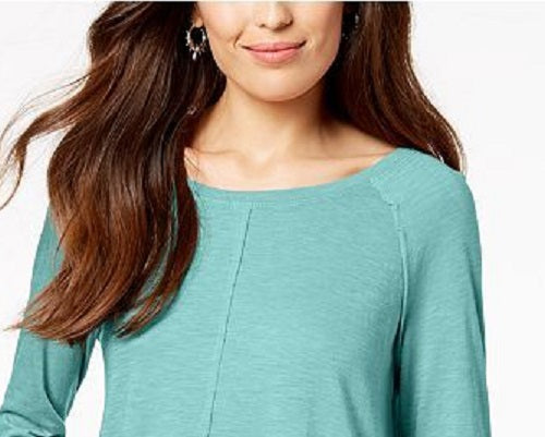 Estilo &amp; Co Feminino Algodão Cano Alto Cano Baixo Verde Tamanho P