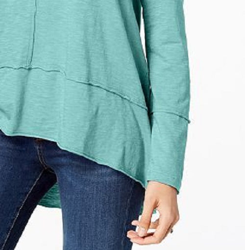 Estilo &amp; Co Feminino Algodão Cano Alto Cano Baixo Verde Tamanho P
