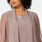 Conjunto de vestido e jaqueta plus size R &amp; M Richards feminino roxo, tamanho 14W