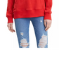 Moletom com capuz esportivo gráfico feminino Levi's vermelho tamanho pequeno