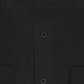 Camisa social masculina Sean John com botões e ajuste sob medida, lisa, preta, tamanho 17
