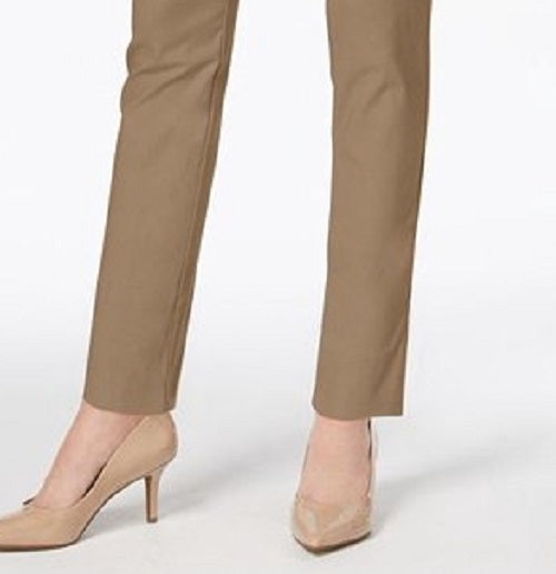 Calça feminina Charter Club Petite Slim-Leg Honey, tamanho 14X4