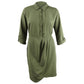 Vestido-camisa feminino plus size da Love Squared, estampado em cascata, verde, tamanho 1X