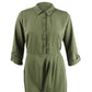 Vestido-camisa feminino plus size da Love Squared, estampado em cascata, verde, tamanho 1X