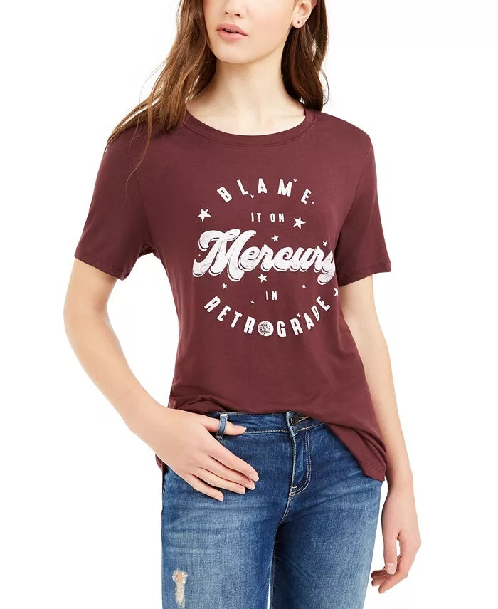 Camiseta Love Tribe Junior Mercúrio Retrógrado com Estampa Vermelha Tamanho P