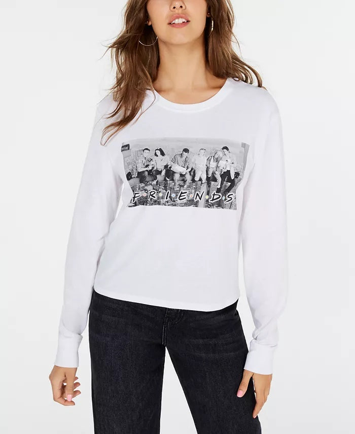 Camiseta estampada Love Tribe Junior's Cotton Friends, tamanho X-G, branca