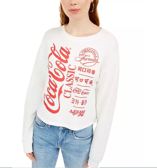 Moletom Coca-Cola com estampa Love Tribes Junior's, tamanho X-S