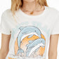 Camiseta estampada Hybrid Juniors Don't Trash Splash, bege, tamanho pequeno