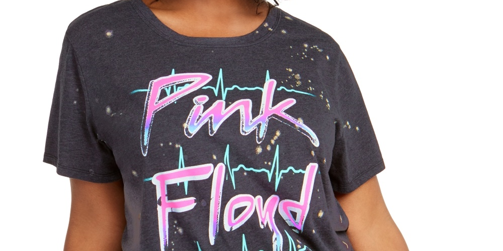Camiseta feminina Love Tribe Trendy Pink Floyd preta tamanho 3X