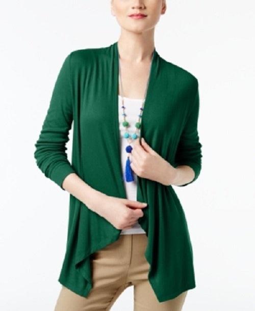 Cardigan drapeado feminino INC International Concepts verde tamanho X-S