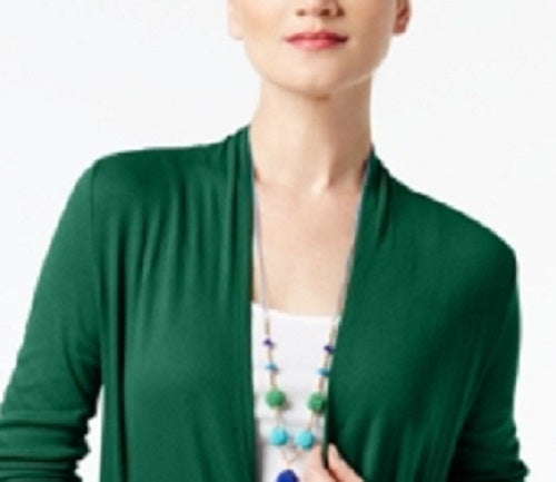 Cardigan drapeado feminino INC International Concepts verde tamanho X-S