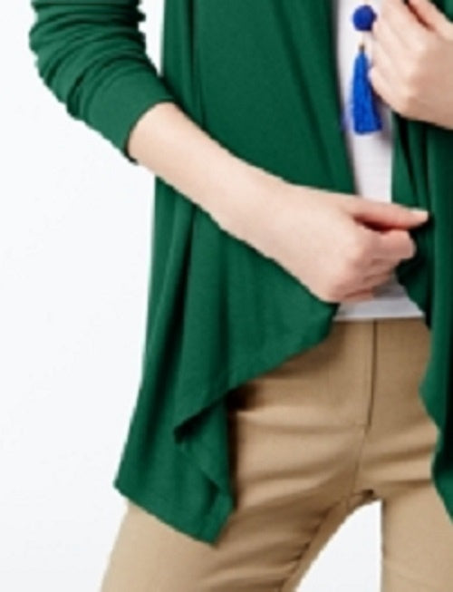 Cardigan drapeado feminino INC International Concepts verde tamanho X-S