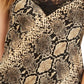 Camisola com estampa de cobra Say What? Junior, preta, tamanho grande