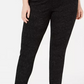 Leggings femininas plus size com estampa tonal e costura frontal, estilo &amp; co, carvão, tamanho 24W