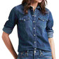 Camisa Levi's Ultimate Western Lotta Love Feminina Azul Tamanho X-G
