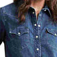 Camisa Levi's Ultimate Western Lotta Love Feminina Azul Tamanho X-G