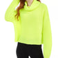 Suéter feminino Sun &amp; Moon, curto, com gola alta, amarelo, tamanho pequeno