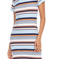 Vestido camiseta listrado com gola redonda feminino French Connection, azul, tamanho 10