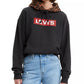 Moletom com capuz esportivo gráfico Levi's Limited Unbasic Cotton feminino, preto, tamanho grande