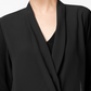 Blusa feminina Alfani Surplice preta tamanho pequeno pequeno