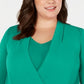 Blusa Alfani Feminina Surplice Verde Tamanho 4X