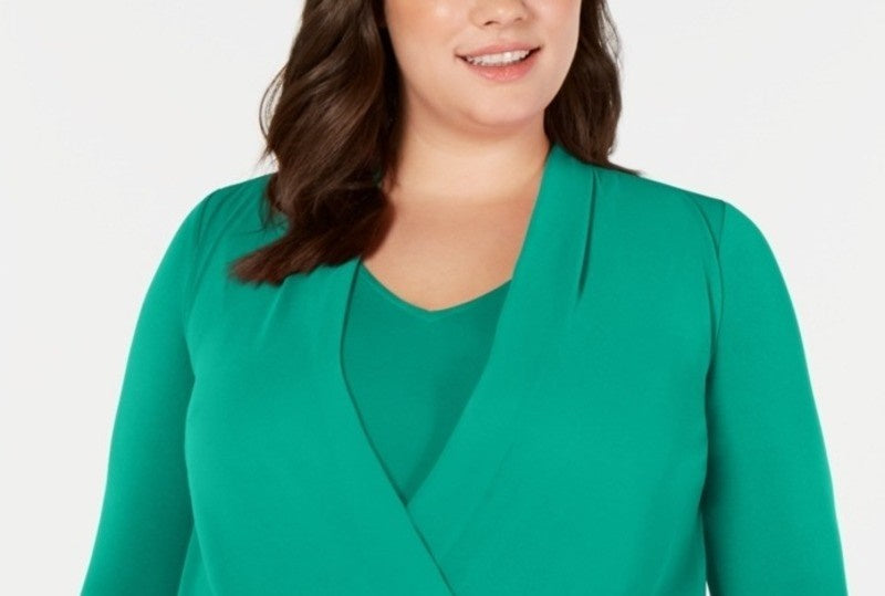 Blusa Alfani Feminina Surplice Verde Tamanho 4X