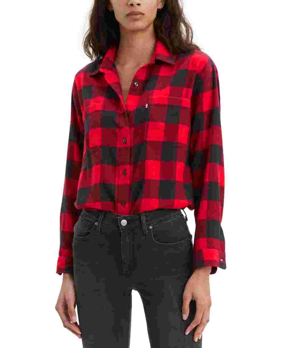 Camisa utilitária feminina Levi's vermelha tamanho X-G
