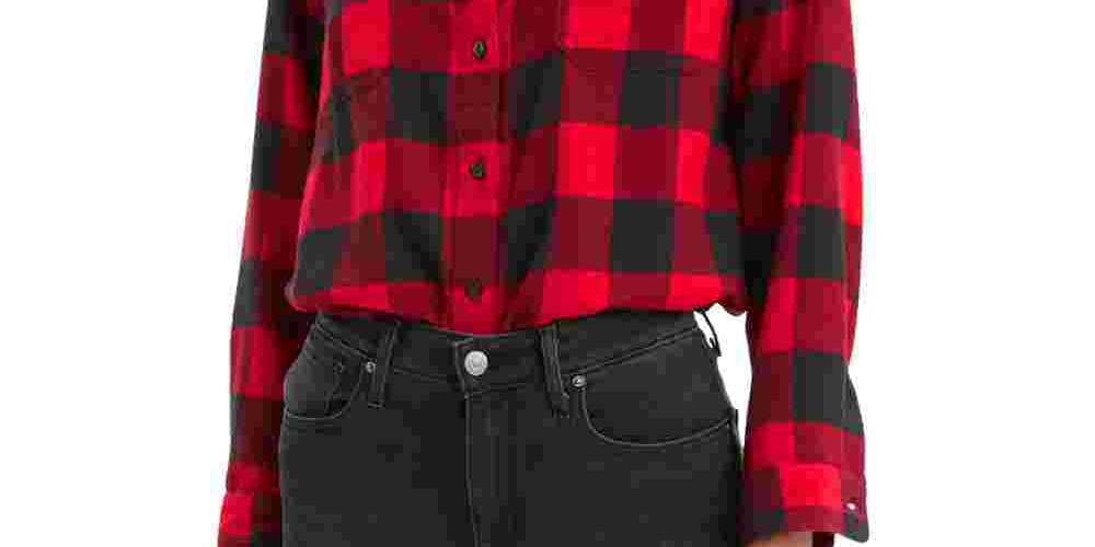 Camisa utilitária feminina Levi's vermelha tamanho X-G