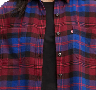 Camisa utilitária feminina Levi's vermelha tamanho pequeno