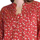 Blusa feminina estampada Lucky Brand vermelha tamanho X-G