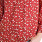 Blusa feminina estampada Lucky Brand vermelha tamanho X-G